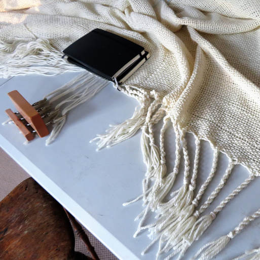 handwoven blanket with fringe